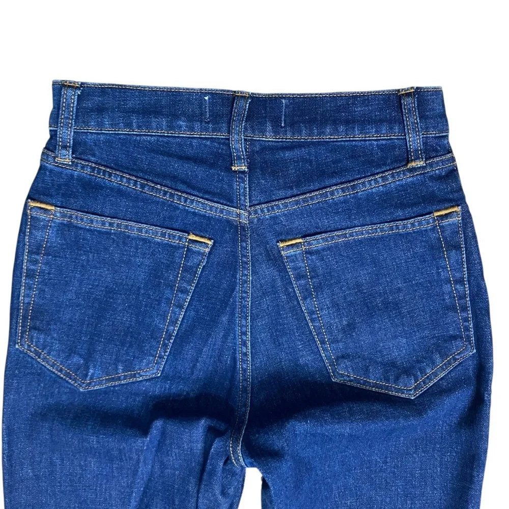 Abercrombie & Fitch Ultra High Rise Ankle Straight Jean Dark Wash 0/25 - Picture 6 of 8